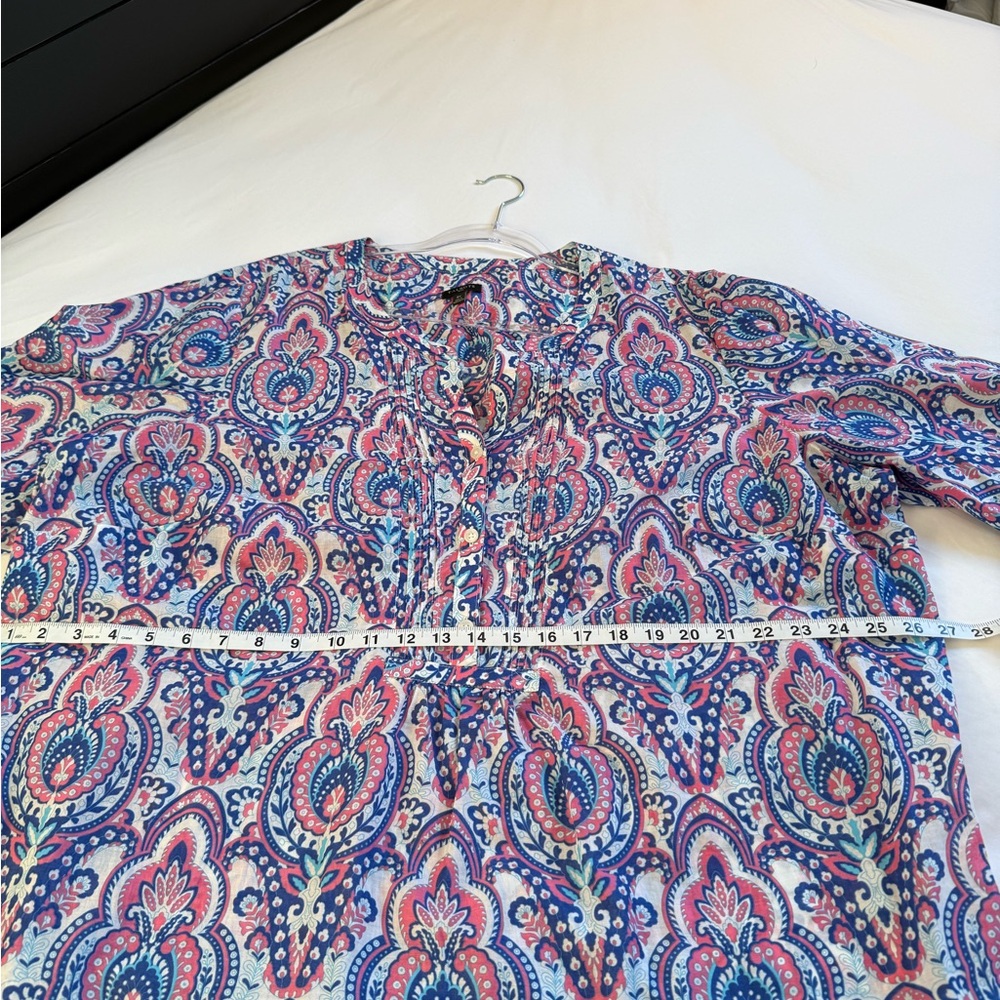 Talbots Multicolor Paisley Tunic Top